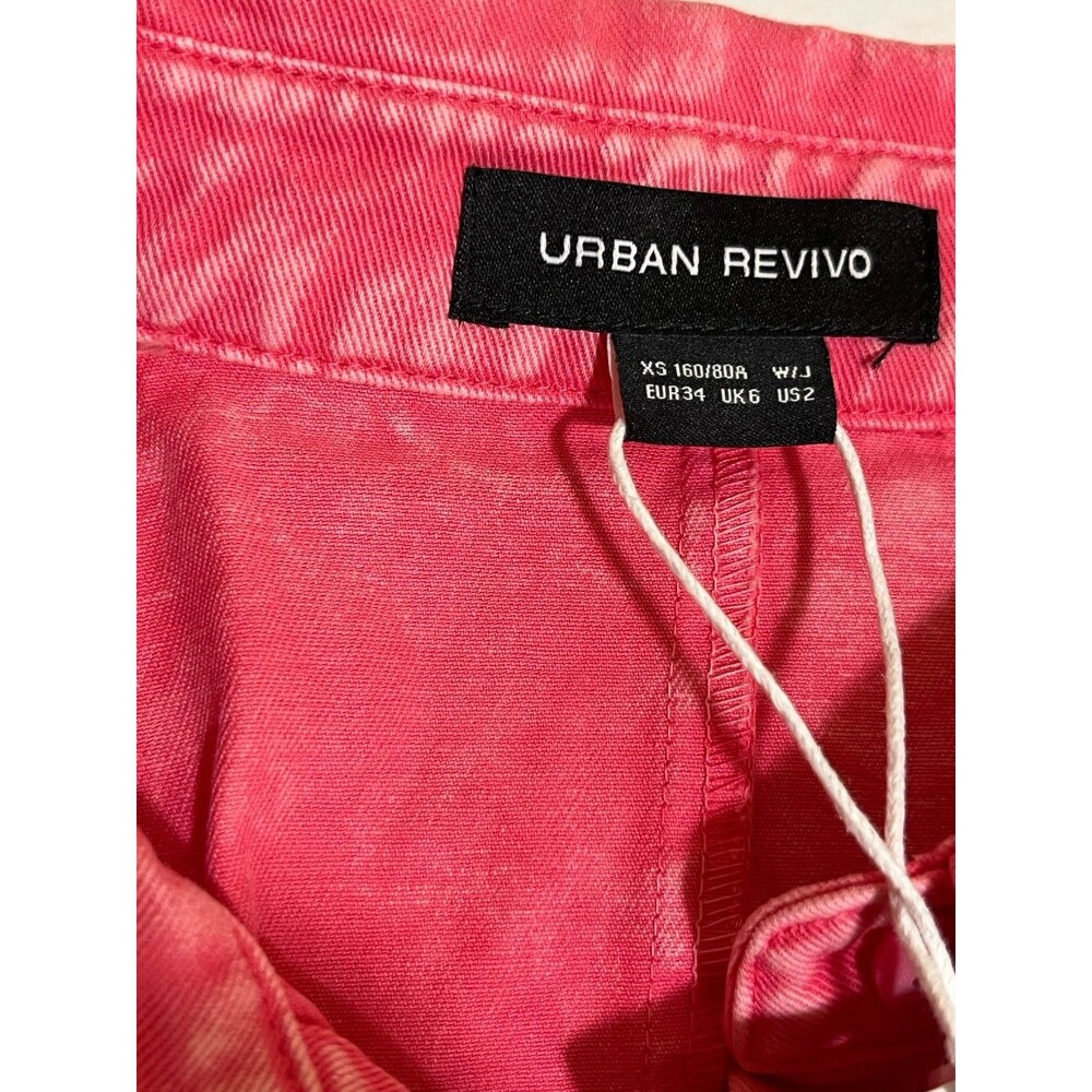 NEW URBAN REVIVO Cotton Pink Collared Button Long Sleeve Blouse Size 2 or XS - Picture 4 of 8
